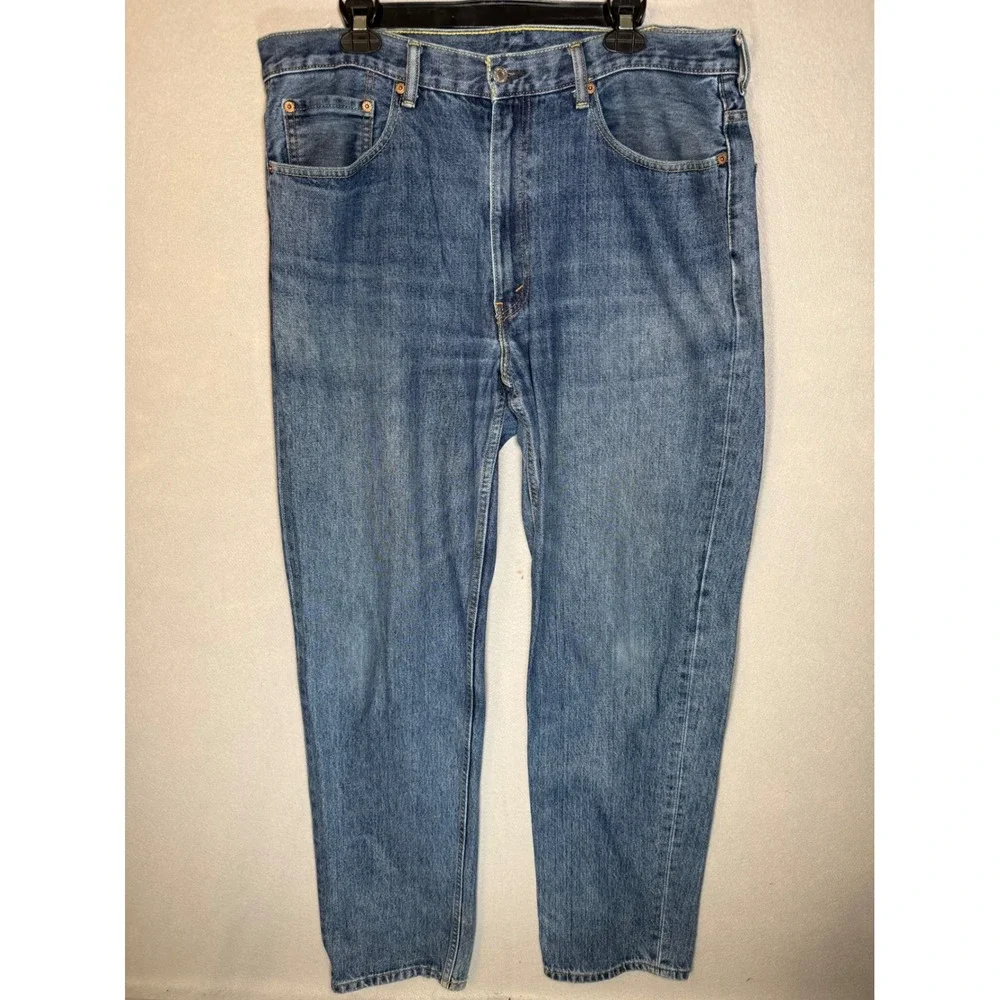 Levis 550 Relaxed Fit Tapered Leg Blue Denim Jeans Mens 38x36 Medium Wash